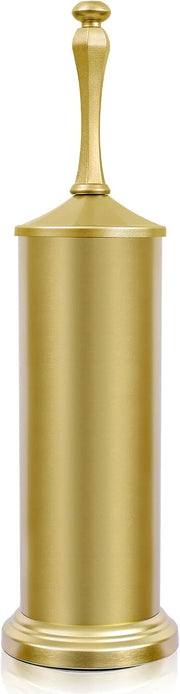 Gold Toilet Brush and Holder .Extra Long Handled Toilet Brush for Bathroom .Stainless Steel Heavy Duty Toilet Bowl Brush.Deep Cleaning Modern Toilet Cleaner Brush -Space Saving. Covered Brush. Durable