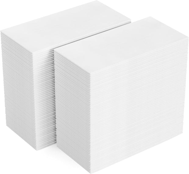 FOCUSLINE 200 Disposable Bathroom Napkins. Linen-Feel Paper Guest Towels. Soft and Absorbent Paper Hand Towels Party Napkins for Bathroom. Kitchen. Dinner. or Event. White. 12 x 17
