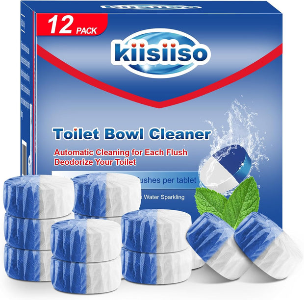 KIISIISO Toilet Bowl Cleaners 40 PACK.Long-Lasting Toilet Bowl Cleaner Tablets with Sustained-Release Technology Against Tough Stains.Automatic Toilet Cleaner for Deodorizing & Descaling